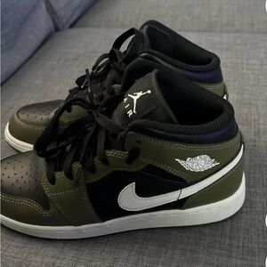 Jordan Kids' Olive and Black Sneakers